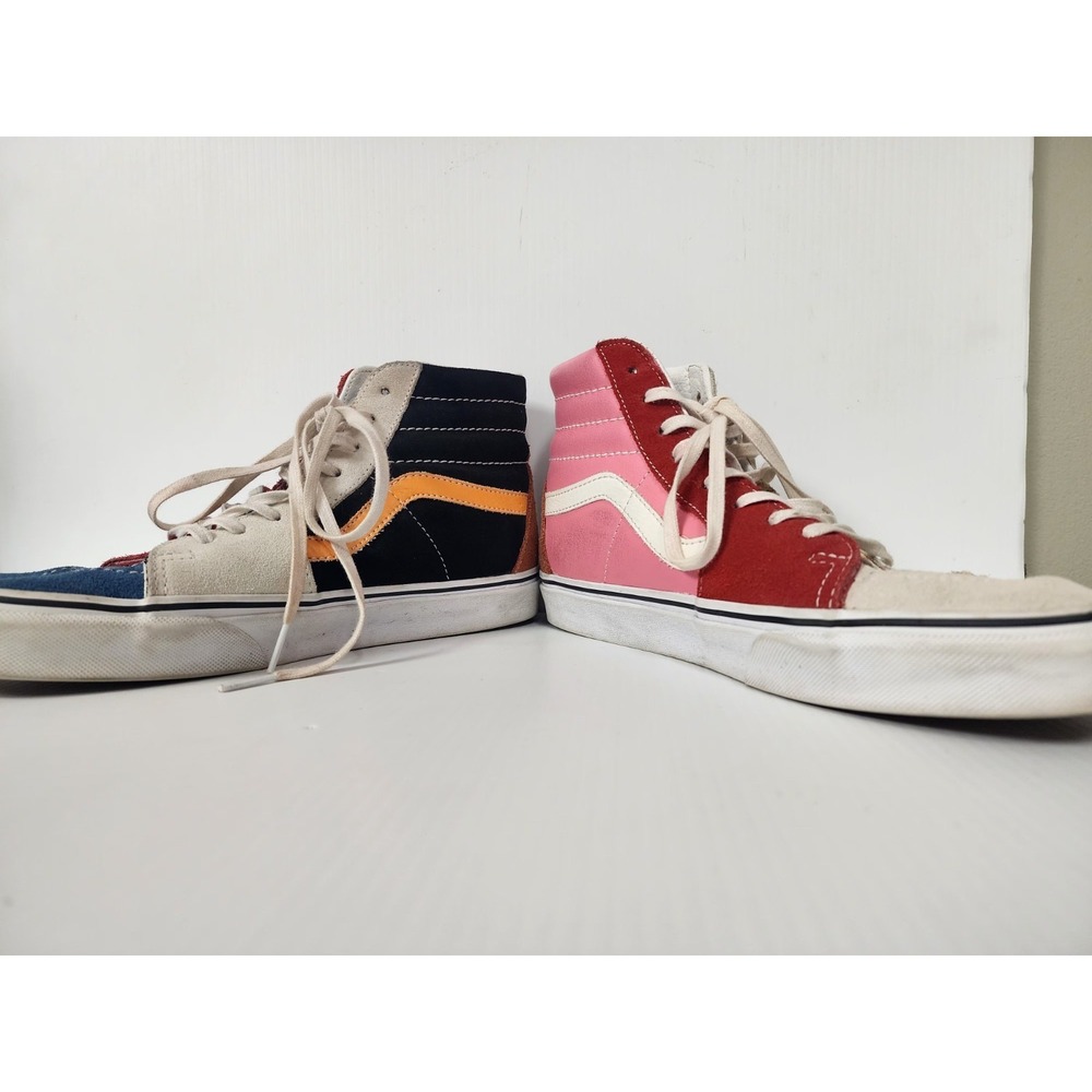 Vans Skate Shoes Women's Size 9 High Top Sk8-Hi Pastel Suede Leather Color Block